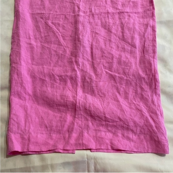 Natalie Rolt- Candy Pink Lilo High Waisted Linen Midi Skirt Size AU 3/ US 8 - Picture 5 of 11